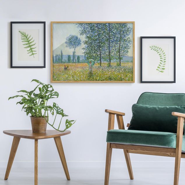 Blumen Bilder mit Rahmen Claude Monet - Felder im Frühling