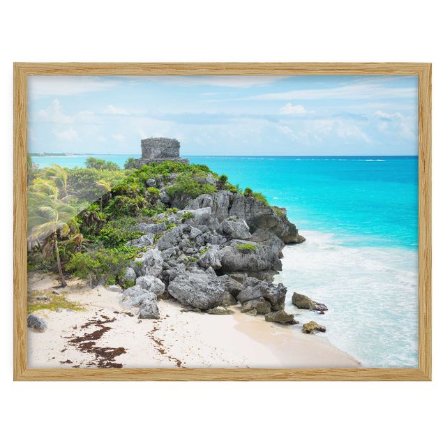 Bilder mit Rahmen Karibikküste Tulum Ruinen