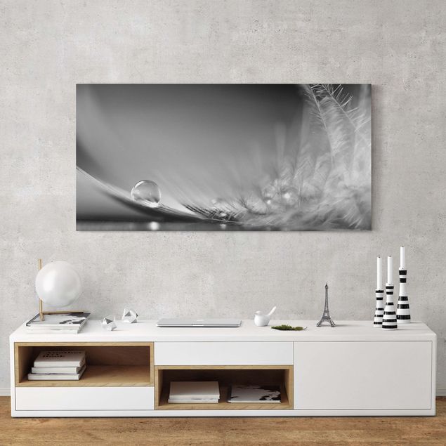 Moderne Leinwandbilder Wohnzimmer Story of a Waterdrop Black White