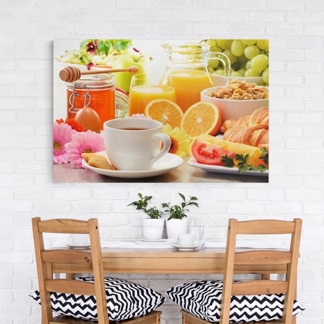Wandbilder Sommerlicher Frühstückstisch