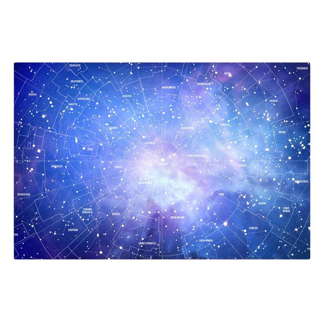 Bilder auf Leinwand Sternbild Himmelkarte
