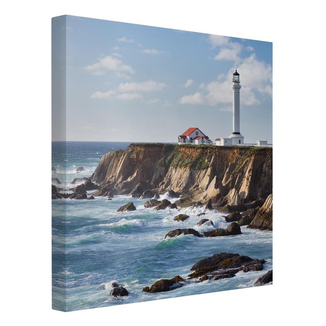 Strand Bild auf Leinwand Point Arena Lighthouse Kalifornien