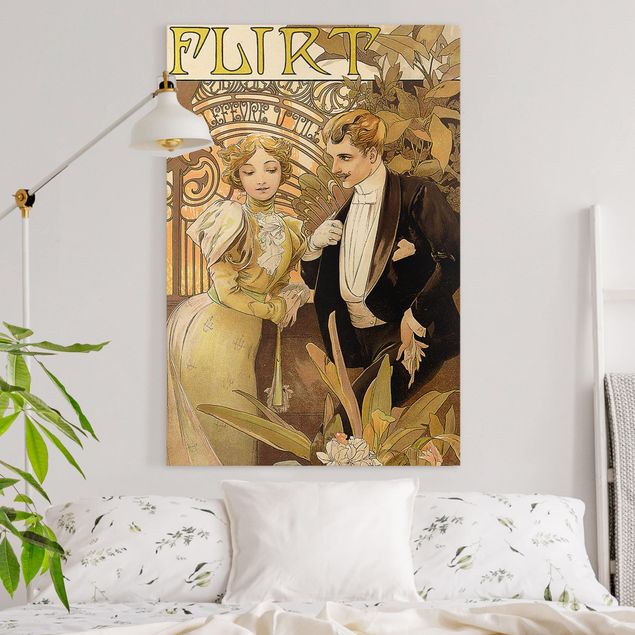 Leinwandbilder XXL Alfons Mucha - Werbeplakat für Flirt Biscuits
