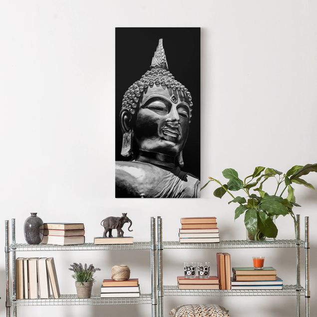 Leinwand Kunstdruck Buddha Statue Gesicht