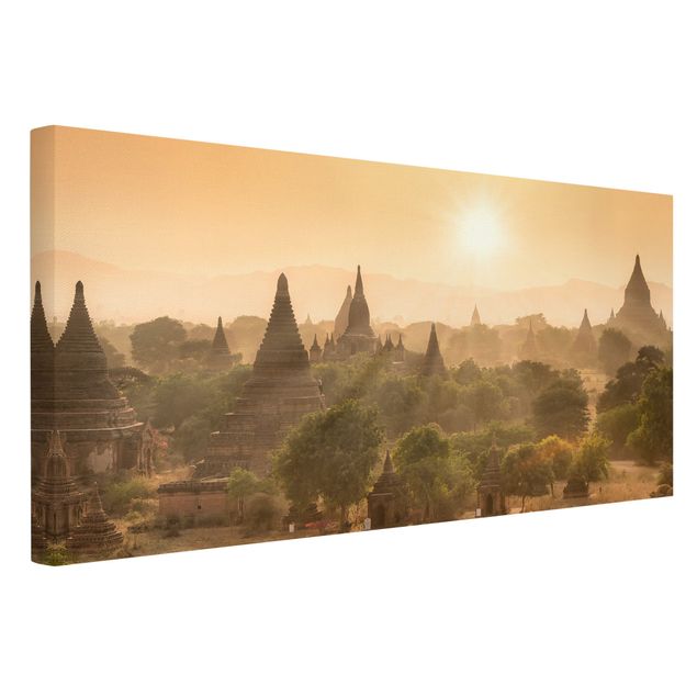 Leinwandbilder Natur Sonnenuntergang über Bagan