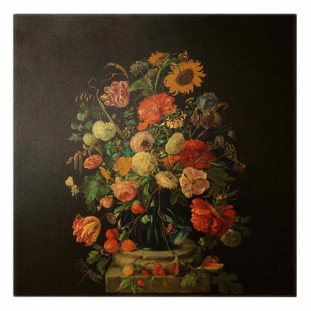 Leinwandbilder Stillleben Jan Davidsz de Heem - Glasvase mit Blumen