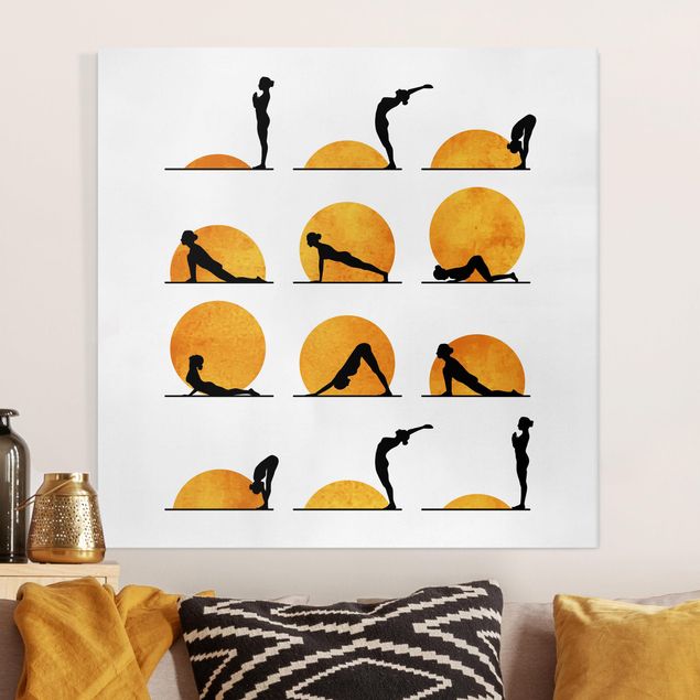 Wandbilder XXL Yoga - Der Sonnengruß