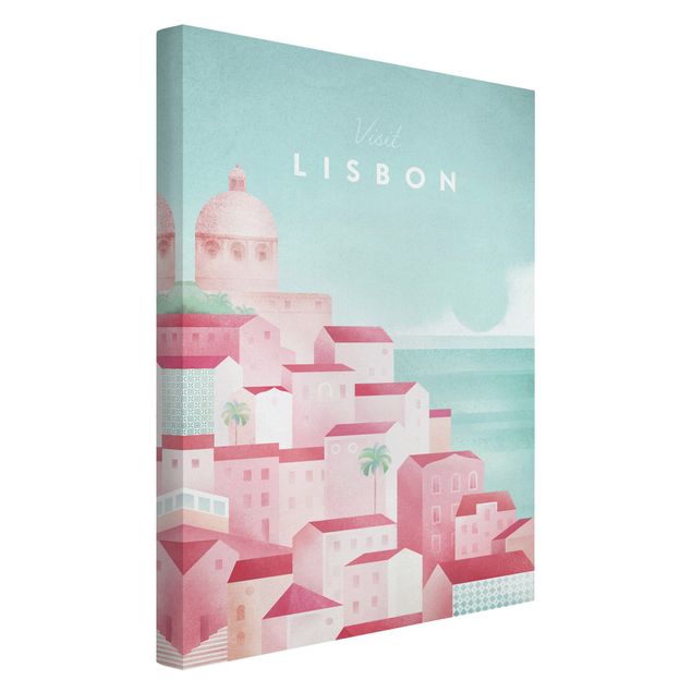Leinwandbilder Strand und Meer Reiseposter - Lissabon