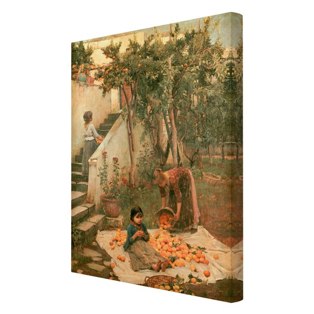 Leinwandbilder John William Waterhouse - Die Orangenpflücker