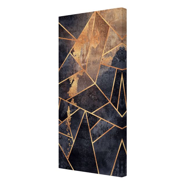 Muster Leinwand Onyx mit Gold