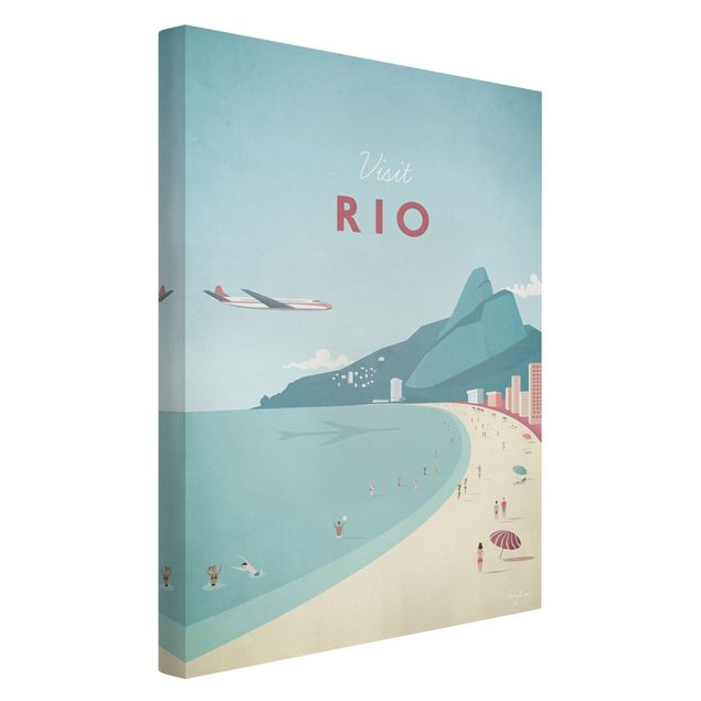 Leinwandbild Kunstdruck Reiseposter - Rio de Janeiro