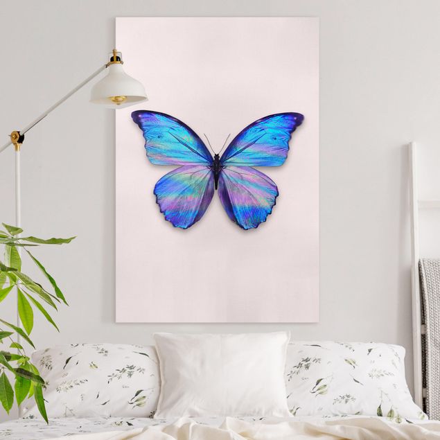 Leinwand Bilder XXL Holografischer Schmetterling