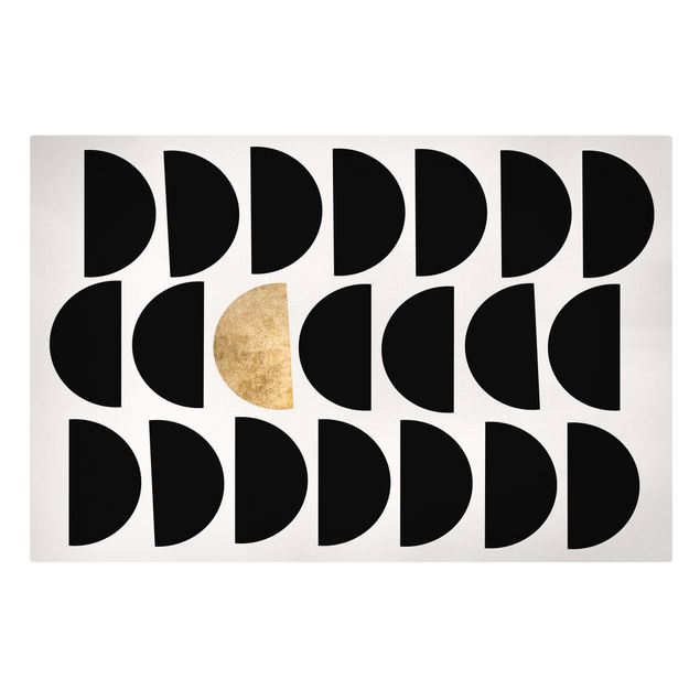 Leinwandbild Kunstdruck Geometrischer Halbkreis II