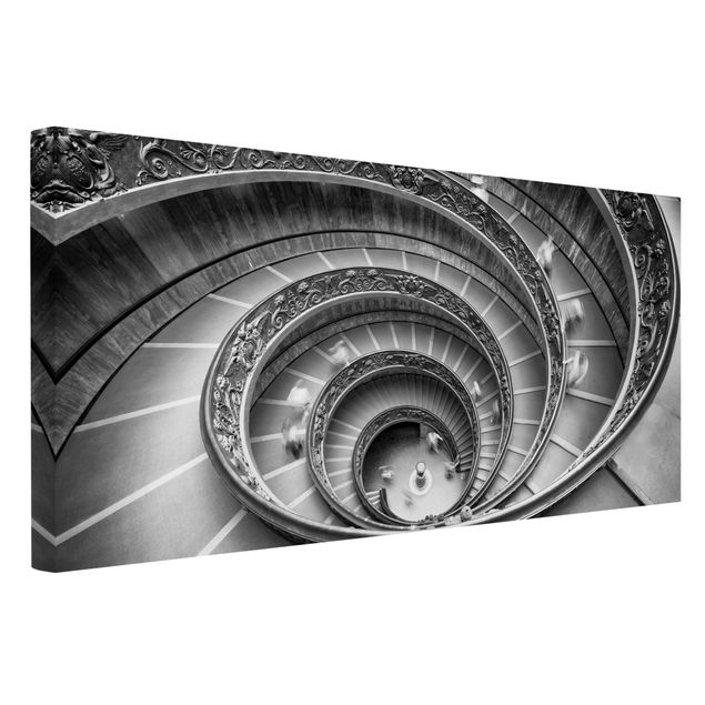 Leinwandbild Kunstdruck Bramante Treppe
