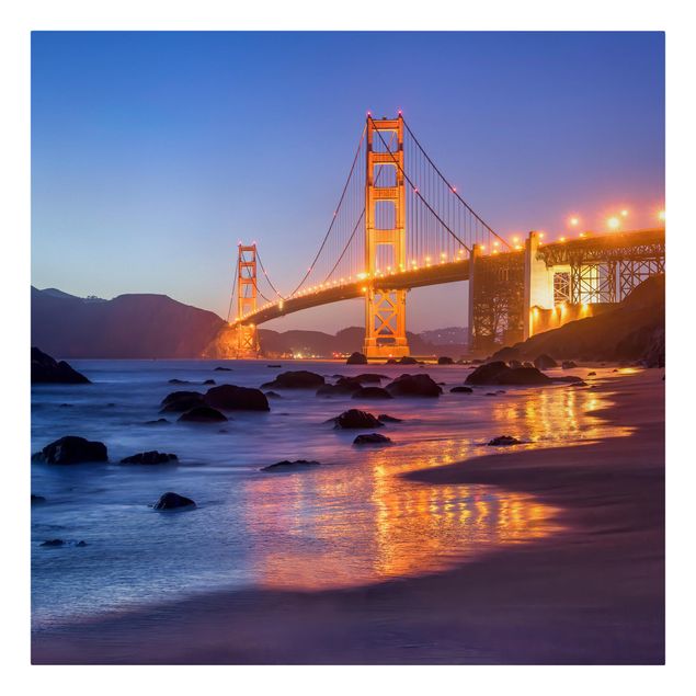 Bilder für die Wand Golden Gate Bridge am Abend