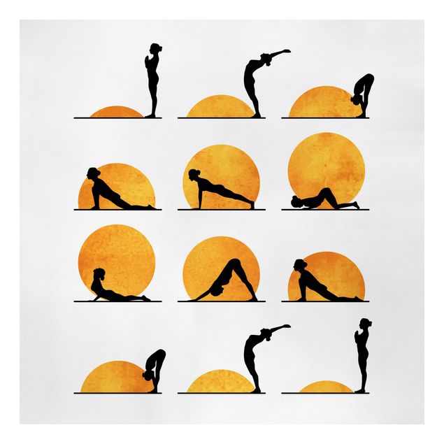 Leinwandbilder Yoga - Der Sonnengruß