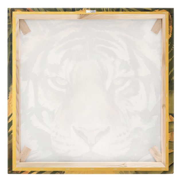 Wandbilder Wohnzimmer modern Tiger im Dschungel