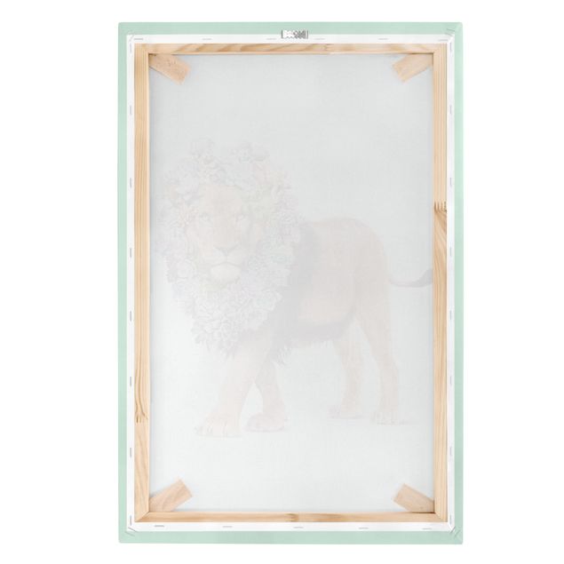 Bilder für die Wand Löwe mit Sukkulenten