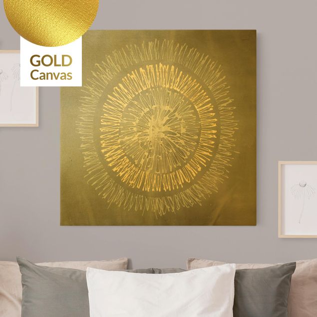 Wandbilder XXL Polarstern Grau Gold II