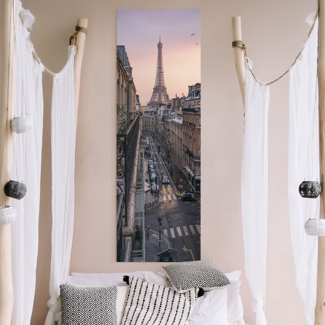 Leinwand Bilder XXL Eiffelturm bei Sonnenuntergang