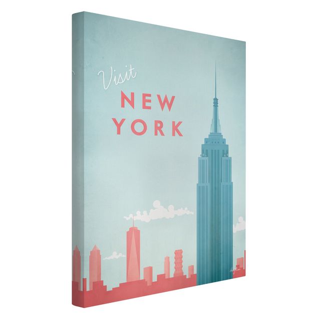 Leinwandbild Vintage Reiseposter - New York