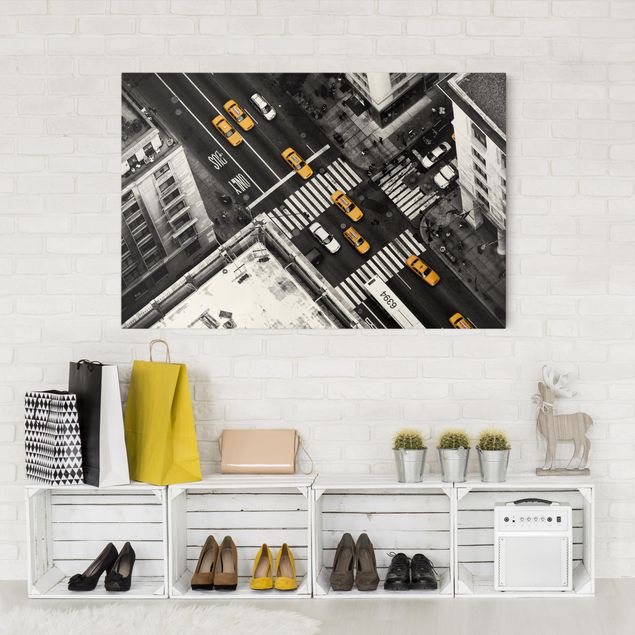 Leinwandbilder Schwarz-Weiß New York City Cabs