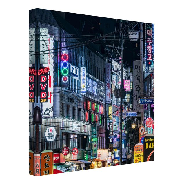 Wandbilder Städte Nachtleben von Seoul