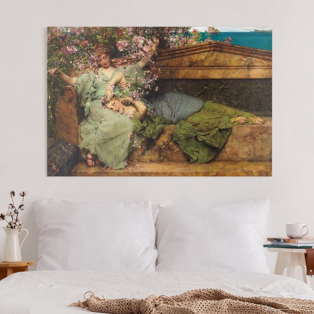 Leinwand Bilder XXL Sir Lawrence Alma-Tadema - Im Rosengarten