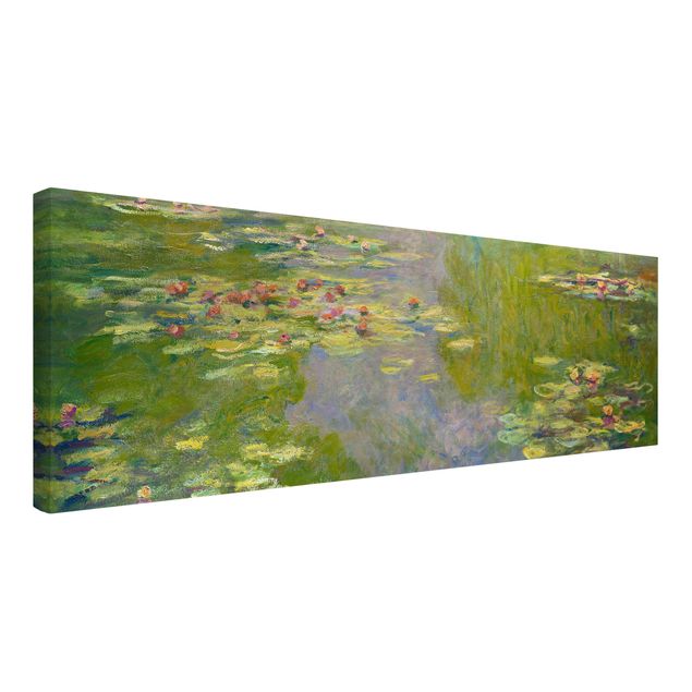 Leinwand Kunstdruck Claude Monet - Grüne Seerosen