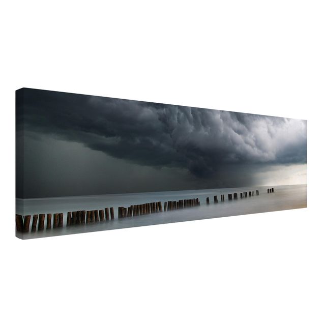 Moderne Leinwandbilder Wohnzimmer Sturmwolken über der Ostsee