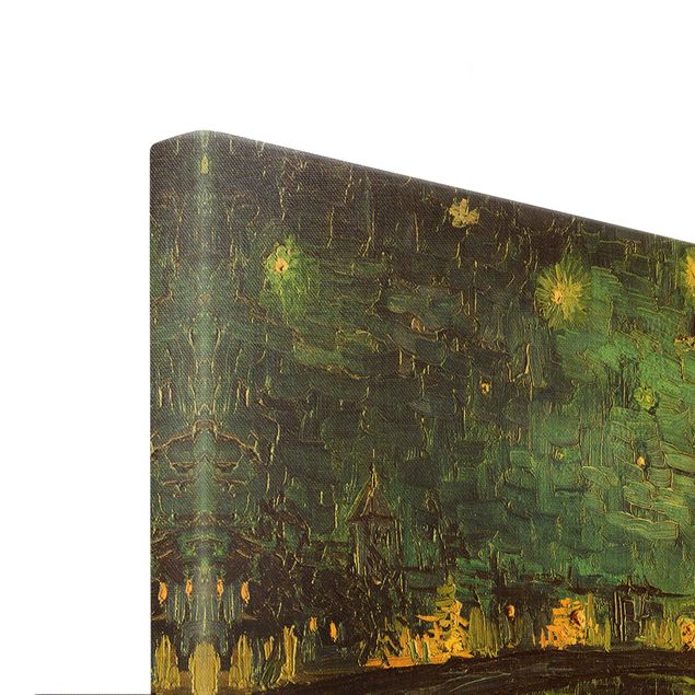 Moderne Leinwandbilder Wohnzimmer Vincent van Gogh - Sternennacht über der Rhône