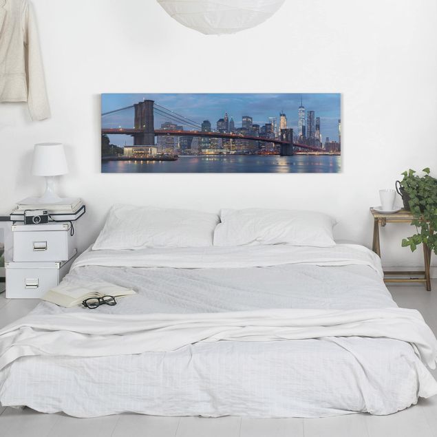Wandbilder Wohnzimmer modern Brooklyn Bridge Manhattan New York