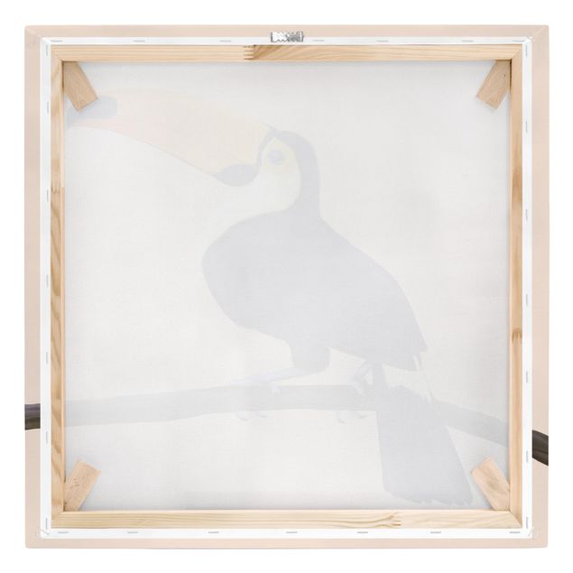 Bilder für die Wand Illustration Vogel Tukan Malerei Pastell