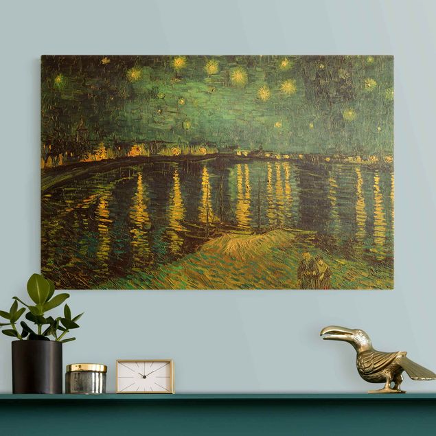 Vincent van Gogh Leinwandbilder Vincent van Gogh - Sternennacht über der Rhône