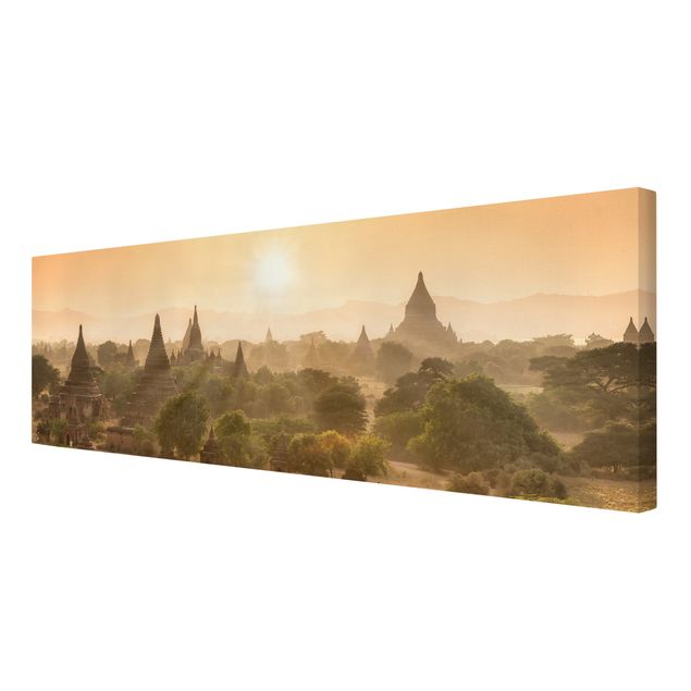 Wandbilder Städte Sonnenuntergang über Bagan
