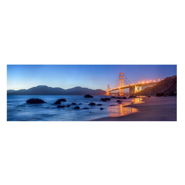 Wandbilder Golden Gate Bridge am Abend