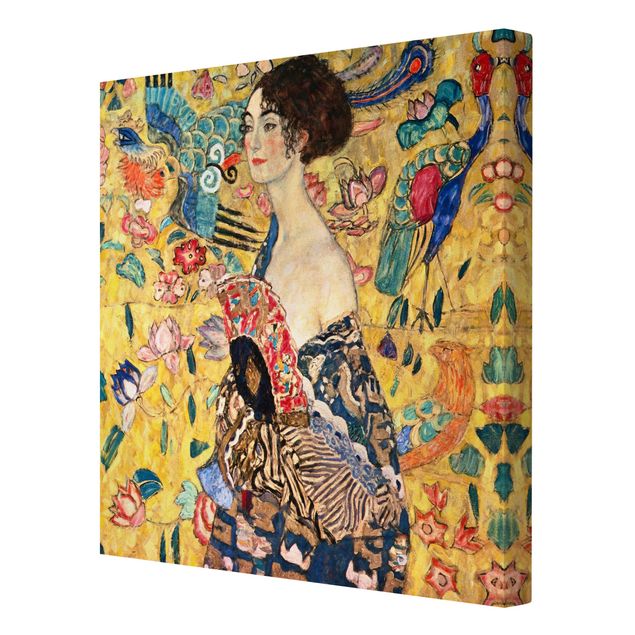 Schöne Wandbilder Gustav Klimt - Dame mit Fächer