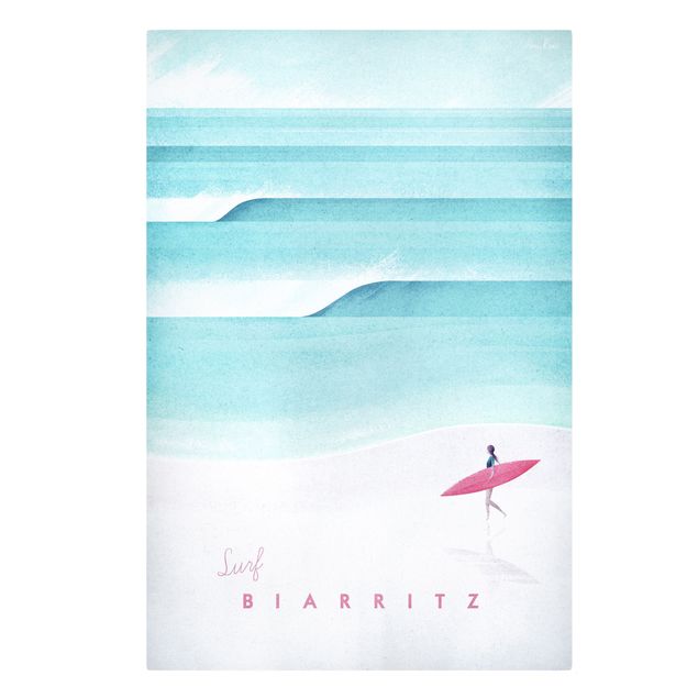 Kunstdrucke auf Leinwand Reiseposter - Biarritz