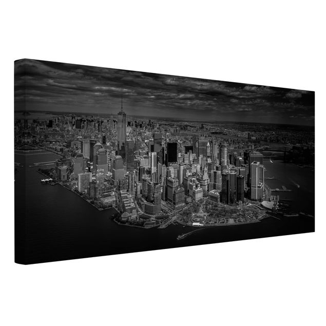 Leinwandbilder Skyline New York - Manhattan aus der Luft