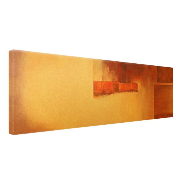 Moderne Leinwandbilder Wohnzimmer Balance Orange Braun