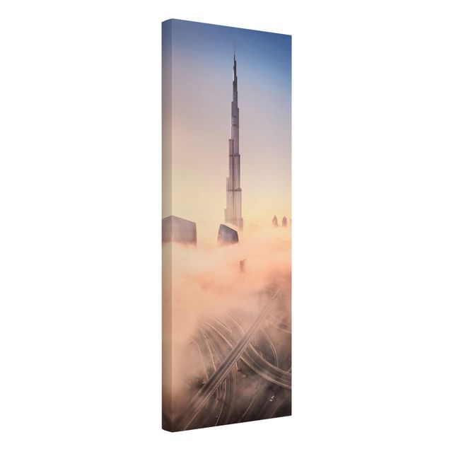 Moderne Leinwandbilder Wohnzimmer Himmlische Skyline von Dubai