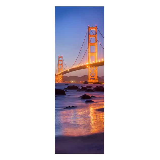 Schöne Wandbilder Golden Gate Bridge am Abend
