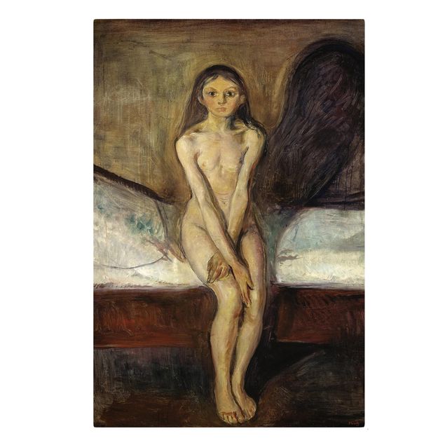 Moderne Leinwandbilder Wohnzimmer Edvard Munch - Pubertät