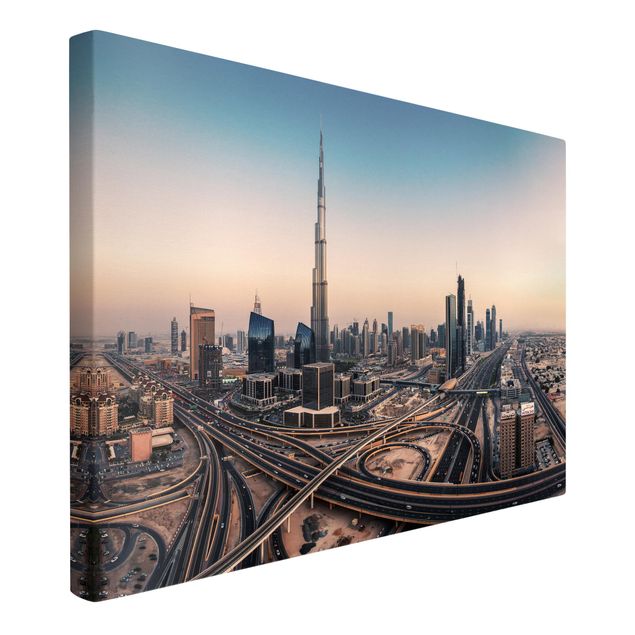 Leinwandbilder Wohnzimmer modern Abendstimmung in Dubai
