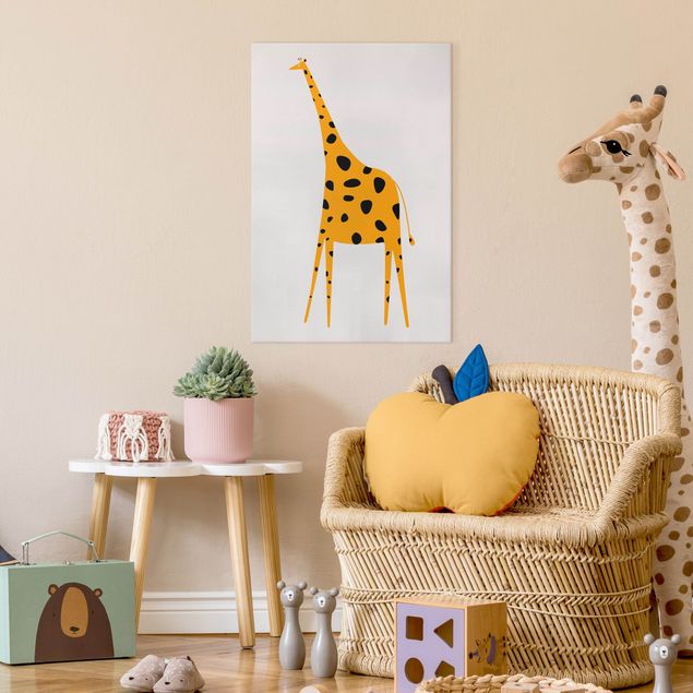 Leinwandbilder Giraffe Gelbe Giraffe