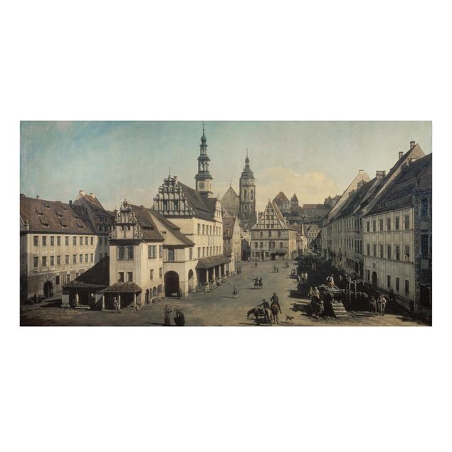 Leinwand Kunstdruck Bernardo Bellotto - Der Marktplatz in Pirna