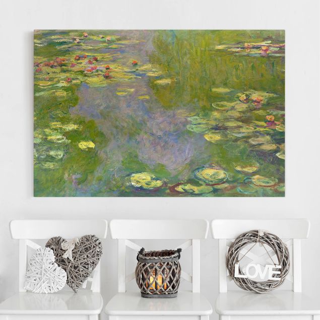 Leinwand Bilder XXL Claude Monet - Grüne Seerosen