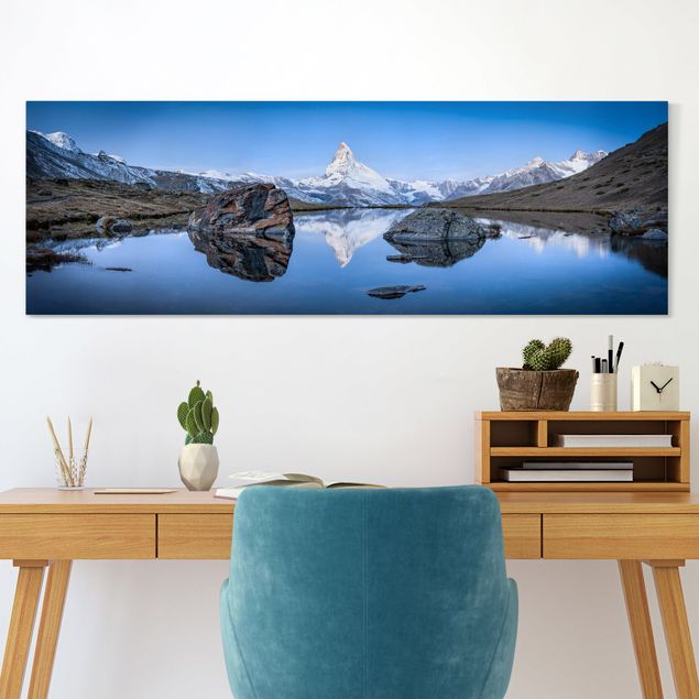 Leinwandbilder XXL Stellisee vor dem Matterhorn