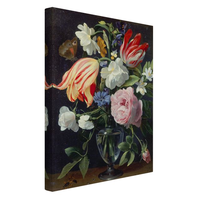 Leinwandbild Kunstdruck Daniel Seghers - Vase mit Blumen