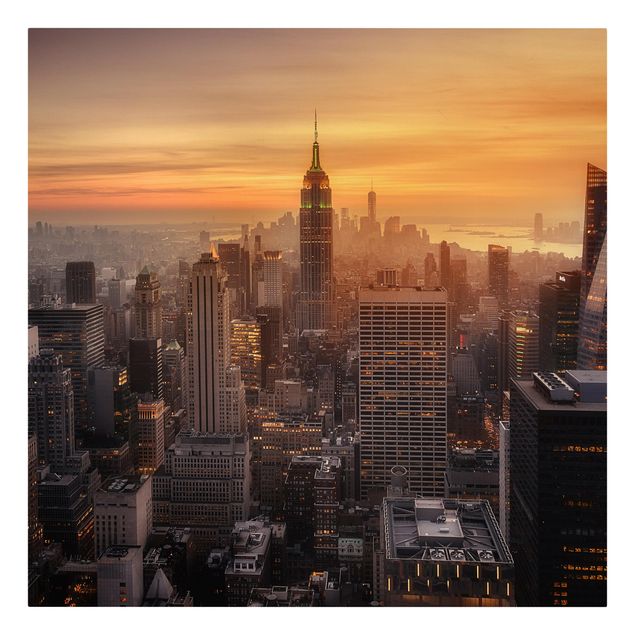Schöne Wandbilder Manhattan Skyline Abendstimmung